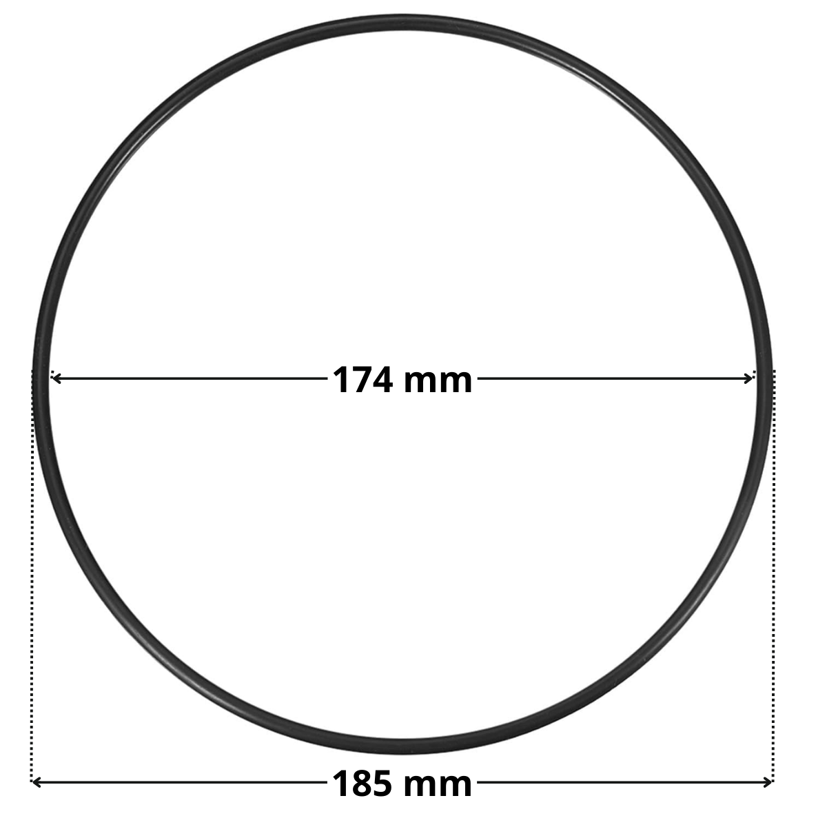 Guarnizione per coperchio ricambio per filtro a sabbia Top Side Hayward con quote dimensionali: diametro interno 174 mm diametro esterno 185 mm