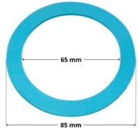 Guarnizioni in EPDM ricambio per bocchetta a parete Pool's con quote dimensionali: diametro esterno 85 mm e diametro interno 65 mm
