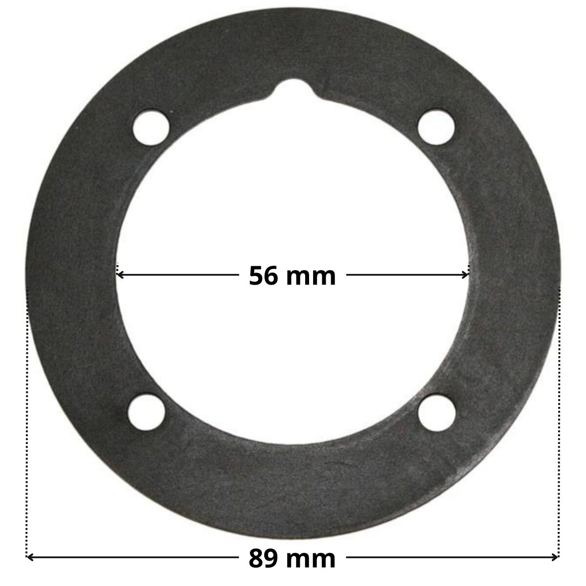 Guarnizione ricambio per bocchetta a parete Hayward con quote dimensionali: diametro esterno 89 mm, diametro interno 56 mm