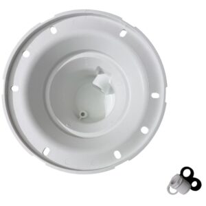 Vista frontale del kit composto da calotta e pressacavo ricambio per faro subacqueo Standard e Lumiplus PAR56 Astralpool