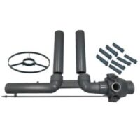 Kit collettore completo con candelotti filtranti, tubazione interna e sfiato per filtro a sabbia Side Cantabric Astralpool codice 4404180015, ricambio originale per ripristino e manutenzione filtro piscina.