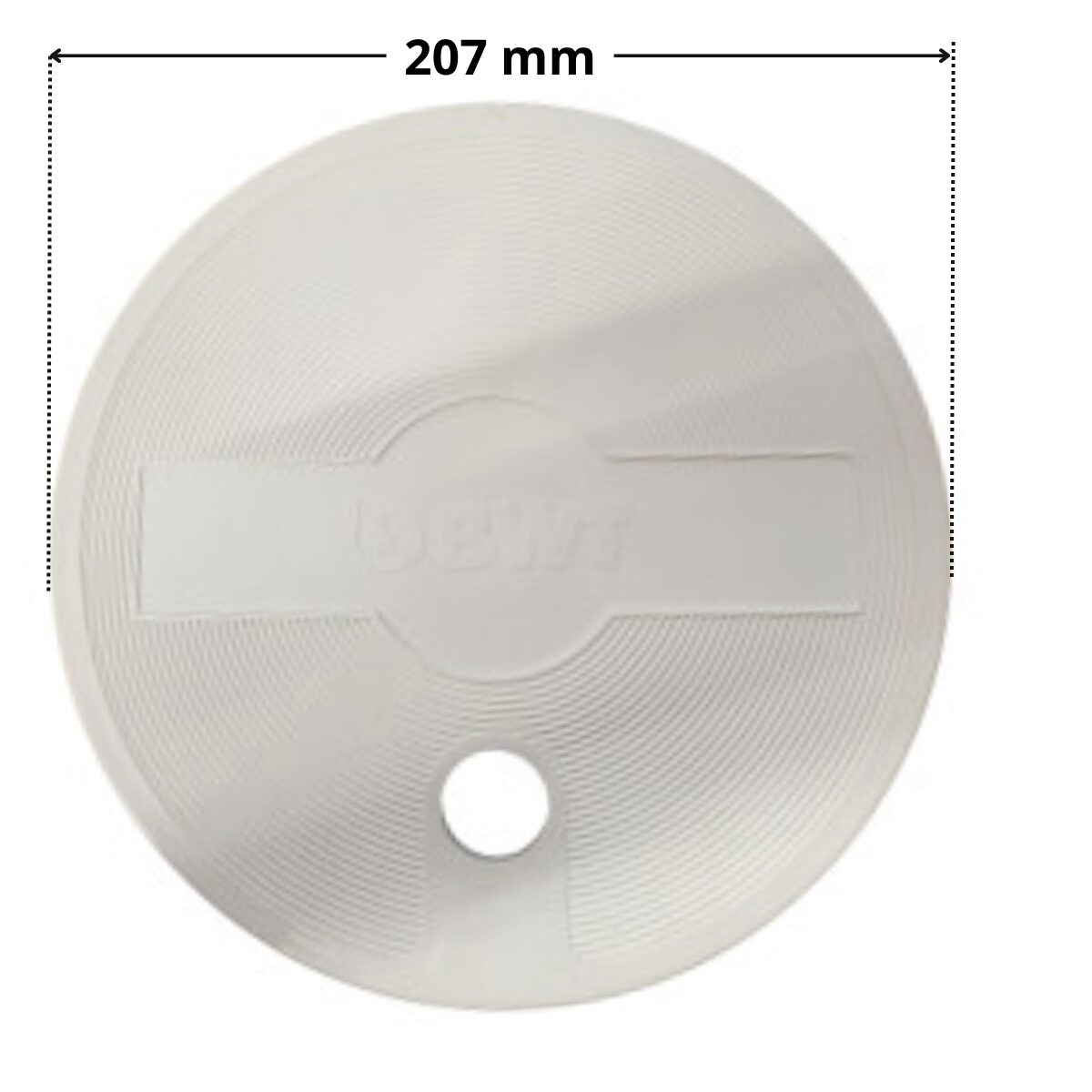 Coperchio per skimmer classic Aquareva con quote dimensionali: diametro 207mm.