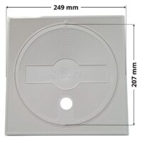 Kit composto da coperchio e cornice ricambio per skimmer classic Aquareva con quote dimensionali: larghezza cornice 249 mm, diametro coperchio 207mm.