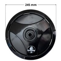 Vista superiore del coperchio ricambio per filtro a sabbia aster post 2020 Astralpool con quote dimensionali: diametro esterno 245 mm