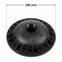 Vista da sopra del coperchio ricambio per filtro a sabbia Berlin Astralpool con quote dimensionali: diametro esterno 295 mm
