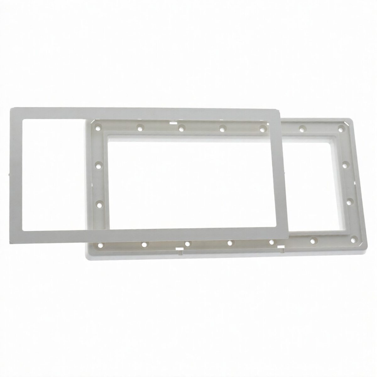 Kit composto da copriflangia, flangia e viti ricambio per skimmer bocca larga, portata 15 e 17,5 litri Astralpool