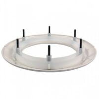 Vista posteriore del copriflangia con viti incorporate ricambio per faro subacqueo Standard e Lumiplus PAR56 Astralpool