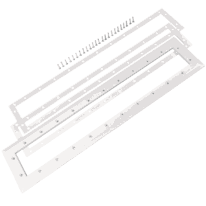 Kit composto da flange, guarnizioni e viti ricambio per skimmer sfioratore Pool's