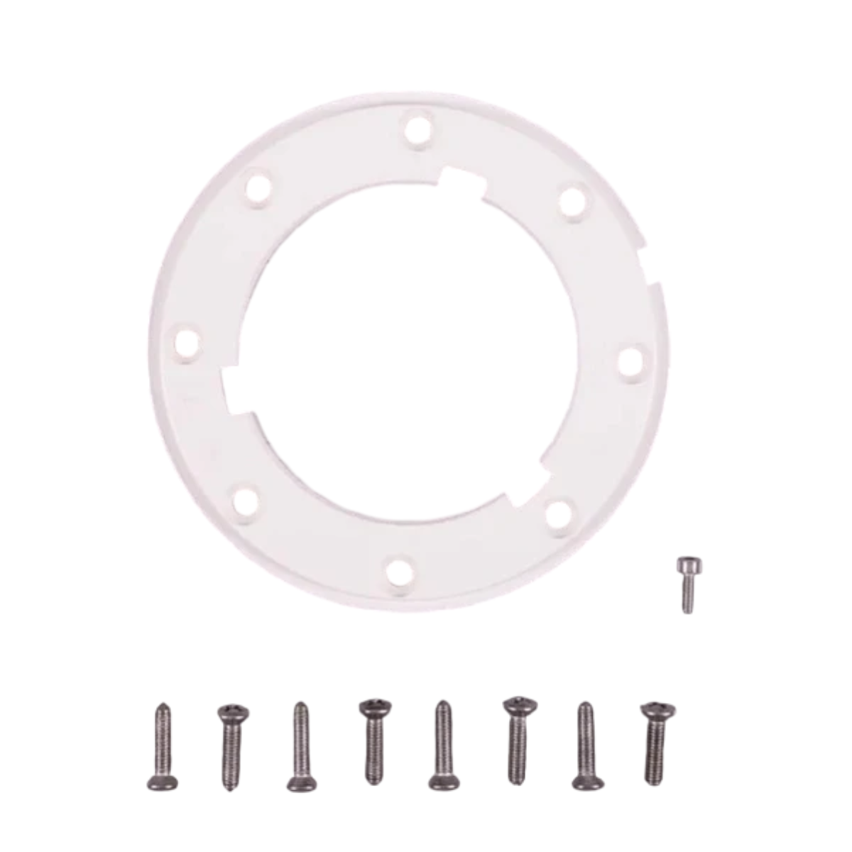 Kit composto da flangia e viti ricambio per faro subacqueo dicroico Astralpool