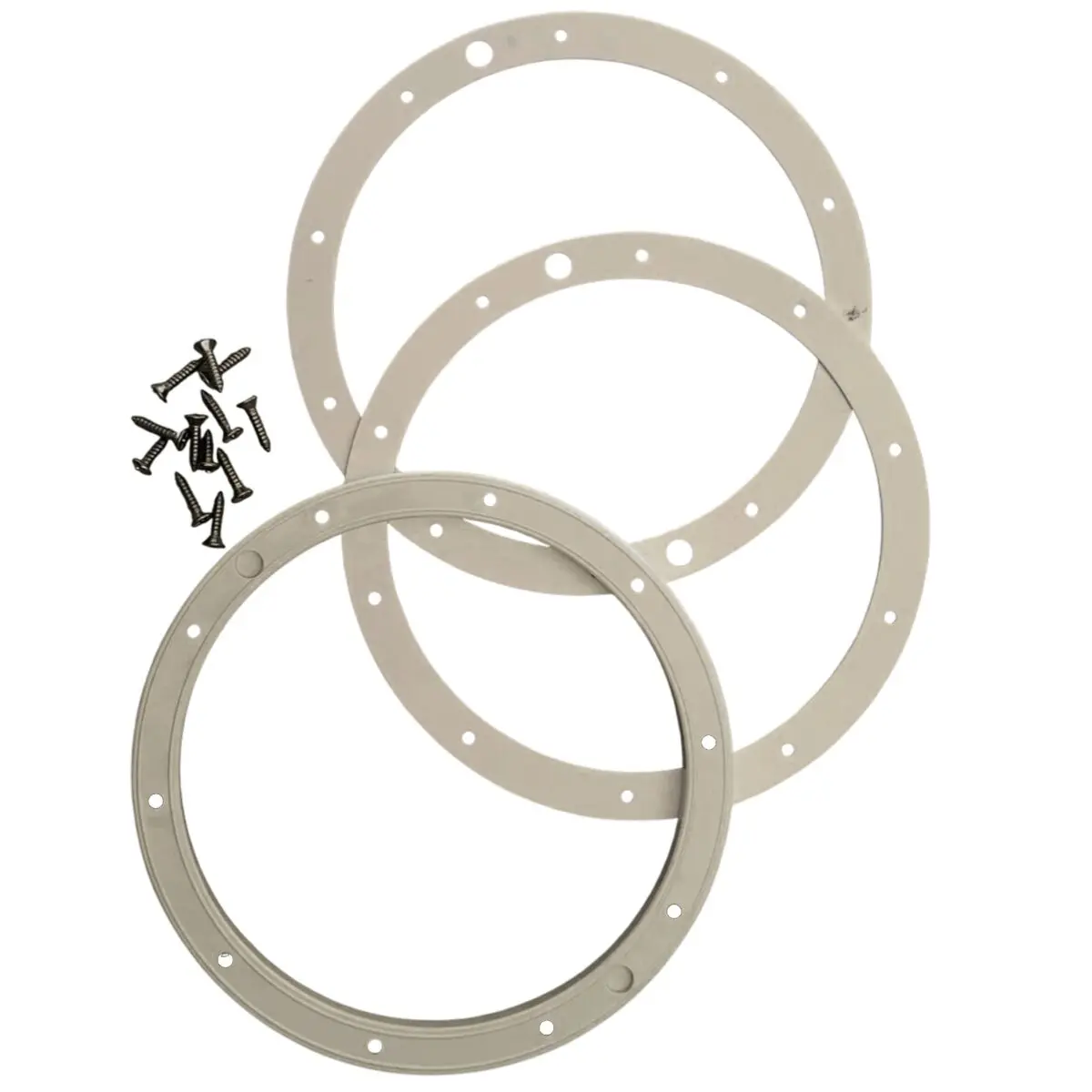 Kit composto da flangia guarnizioni e viti ricambio per faro subacqueo Elegance Weltico