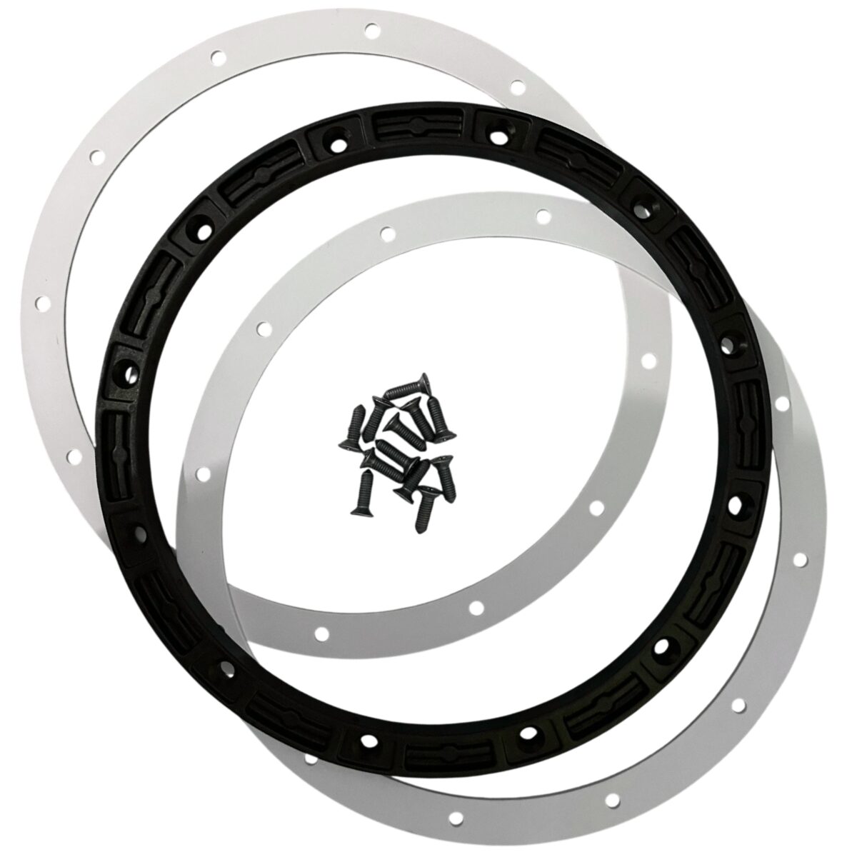 Kit composto da flangia guarnizioni e viti ricambio per faro subacqueo EX 300 watt PAR56 Aqua