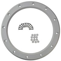 Kit composto da flangia, viti e copriviti ricambio per bocchetta pavimento regolabile 3 pollici Astralpool