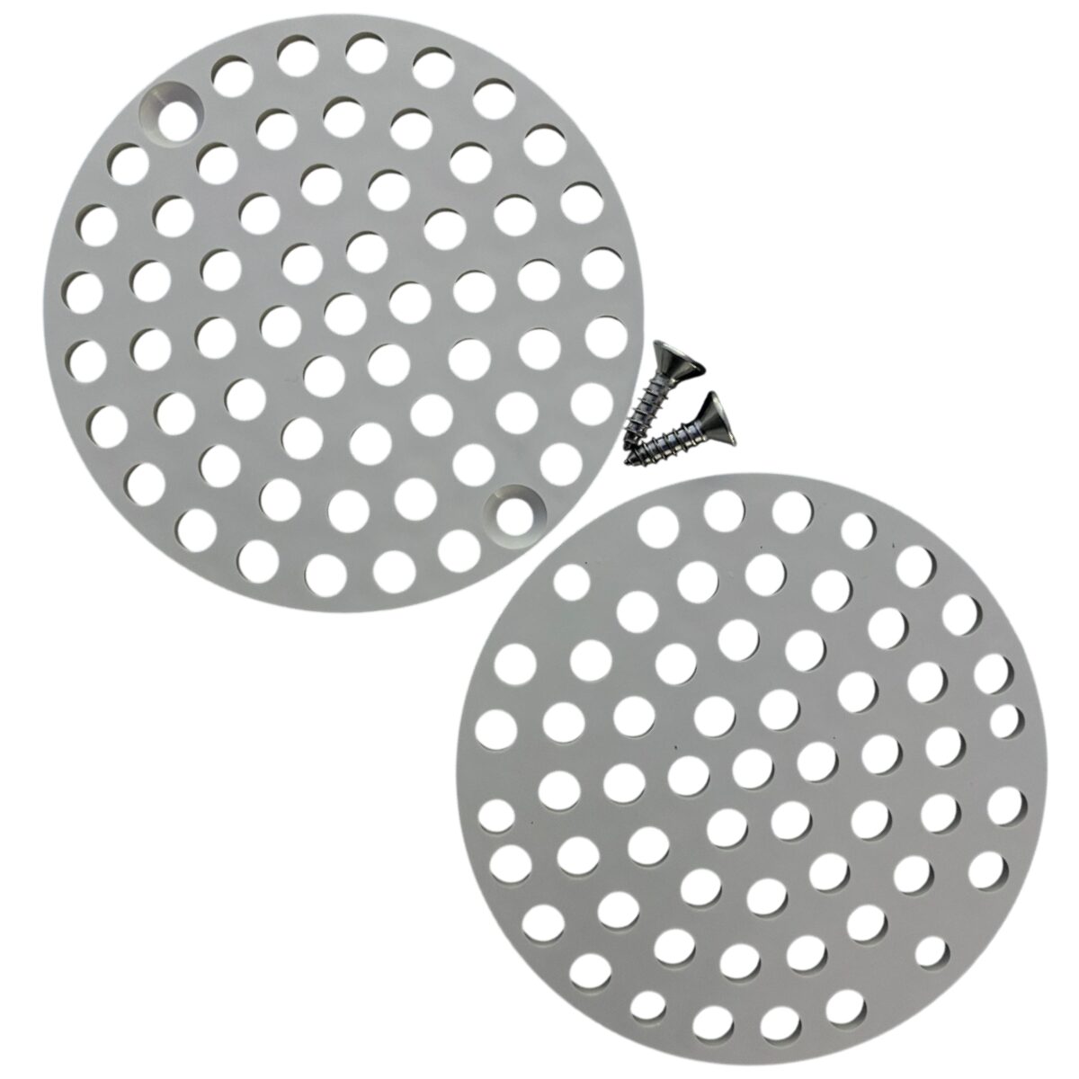 Kit composto da 2 griglie viti di fissaggio ricambio per bocchetta di mandata regolabile a pavimento Astralpool