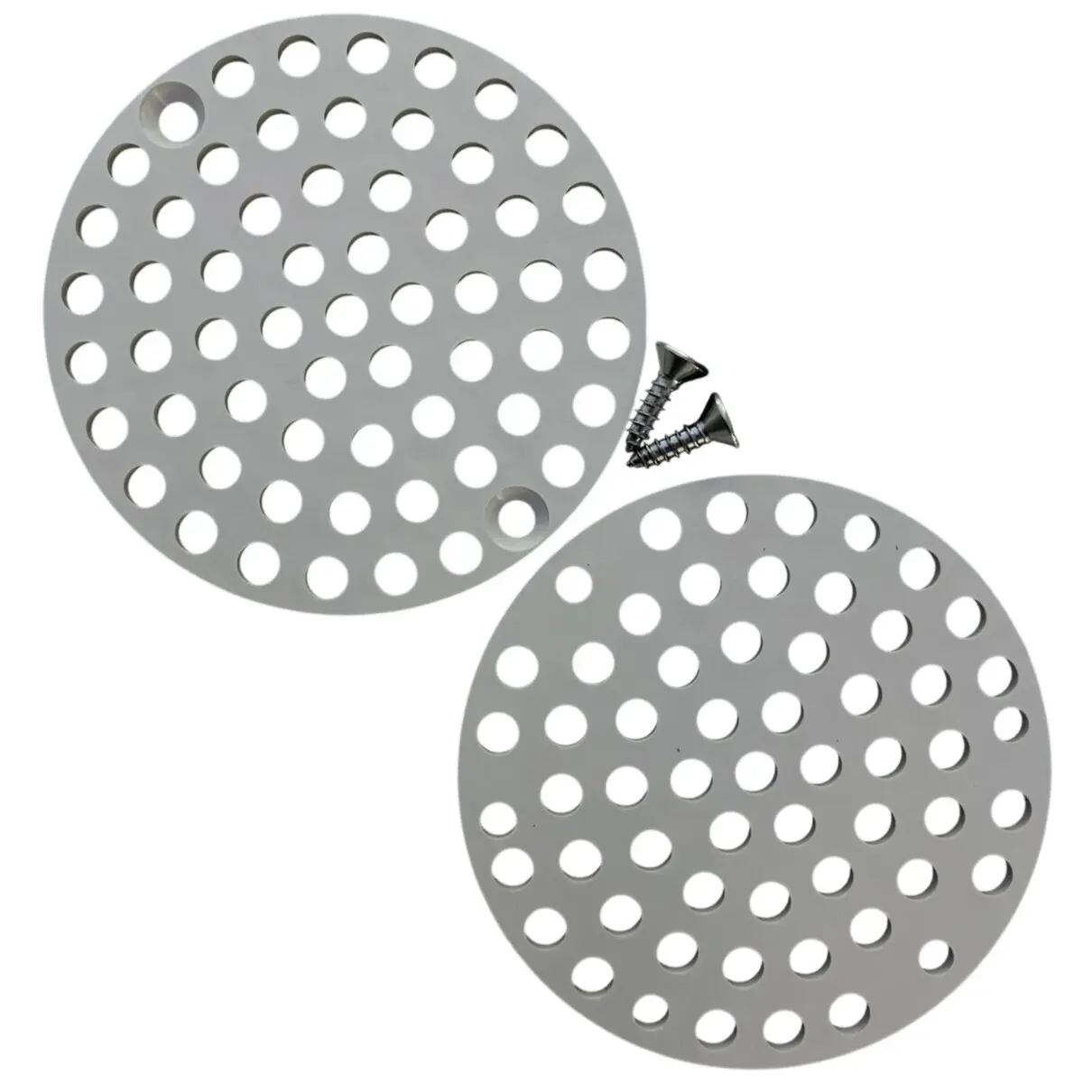 Kit composto da 2 griglie viti di fissaggio ricambio per bocchetta di mandata regolabile a pavimento Astralpool
