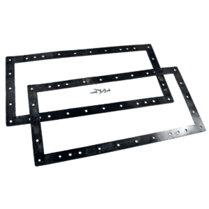 Kit composto da due guarnizione e viti ricambio per skimmer SNTE