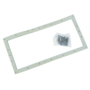 Kit composto da guarnizione sandwich e viti ricambio per skimmer bocca larga, portata 15 e 17,5 litri Astralpool