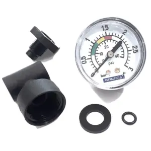 Kit composto da manometro con attacco posteriore e sfiato ricambio per filtro a sabbia Aster Astralpool