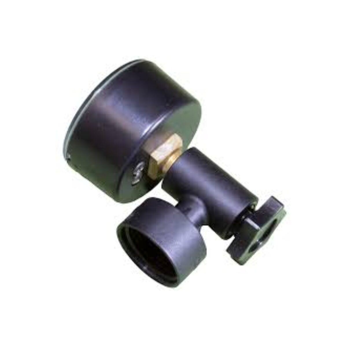 Manometro assemblato visto lateralmente con attacco posteriore e sfiato ricambio per filtro a sabbia Aster Astralpool