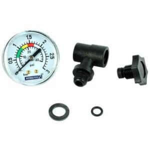 Kit composto da manometro con attacco posteriore e sfiato ricambio per filtro a sabbia Cantabric Astralpool