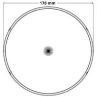 Vista laterale della lampada LED colore bianco PAR56 ricambio compatibile per faro PAR56 con quota dimensionale diametro esterno massimo 178 mm