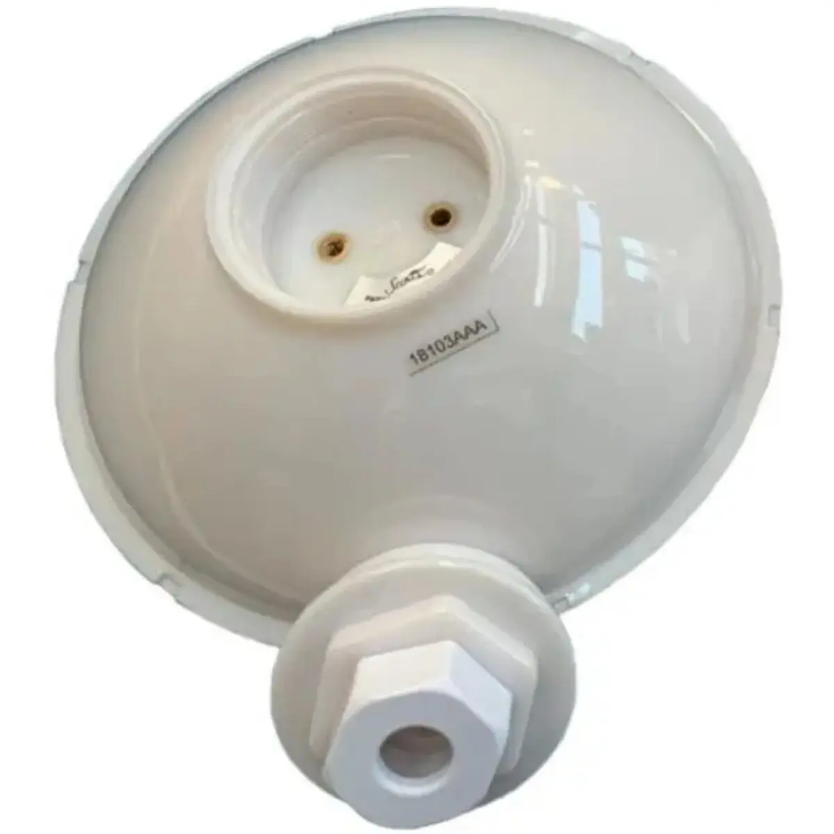 Vista posteriore della lampada LED colore bianco PAR56 ricambio compatibile per faro PAR56 con pressacavo smontato