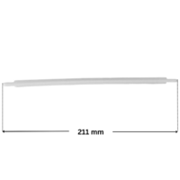 Coppia di perni per battente ricambio per skimmer bocca larga e bocca stretta, portata 15 litri Astralpool con quote dimensionali: lunghezza totale 211 mm.