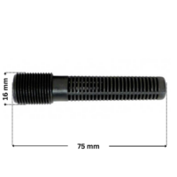 Candeletta componente dello scarico ricambio per filtro a sabbia Millennium Astralpool con quote dimensionali: altezza totale 75 mm, diametro attacco filettato 16 mm