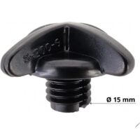 Vista laterale dello sfiato ricambio per filtro a sabbia Top, Side Hayward con quote dimensionali: attacco filetto diametro 15 mm