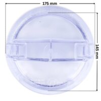 Coperchio ricambio per pompa piscina Sta-Rite 5P2R e La Sta-Rite Pentair con quote dimensionali: diametro esterno 175 mm e diametro interno 145 mm.