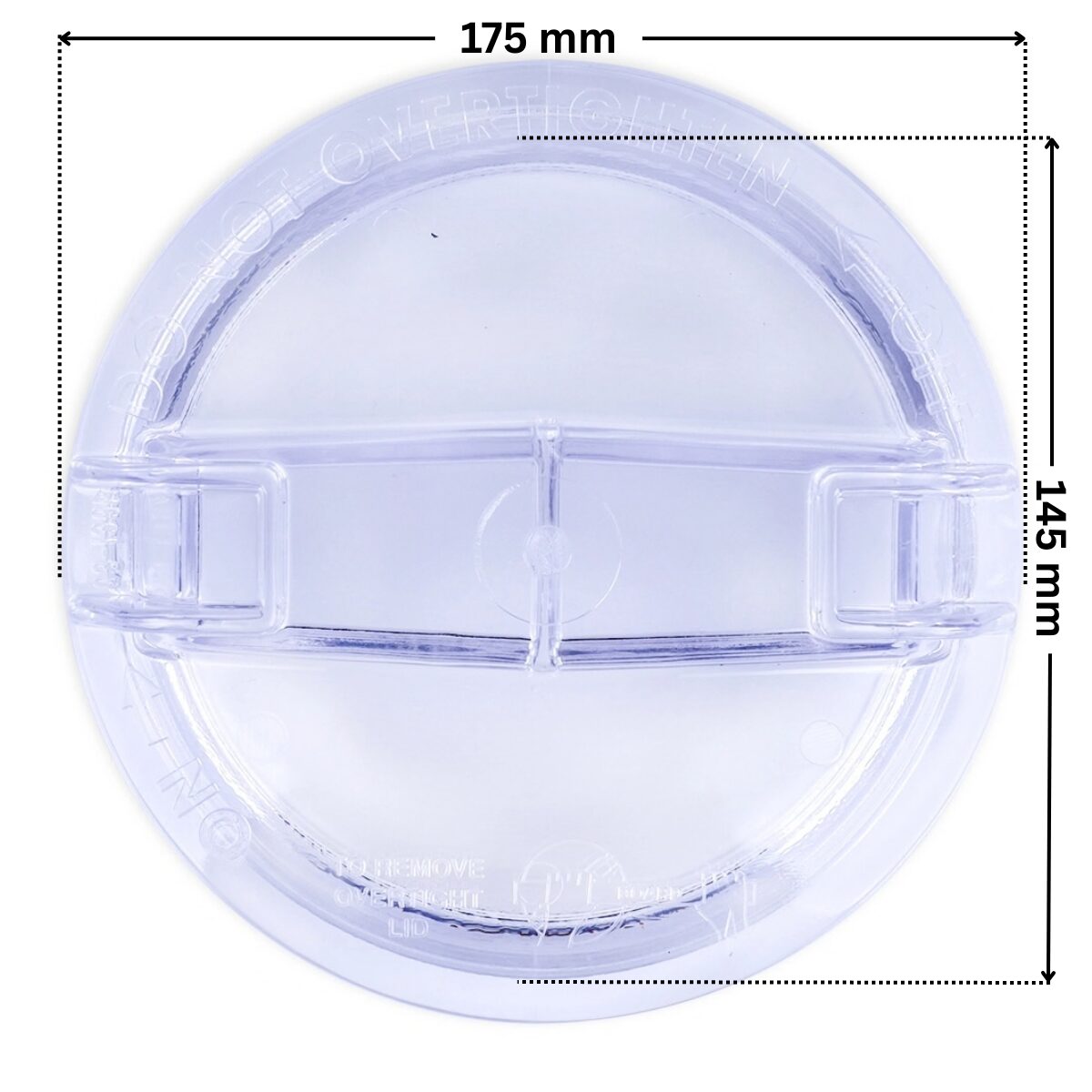 Coperchio ricambio per pompa piscina Sta-Rite 5P2R e La Sta-Rite Pentair con quote dimensionali: diametro esterno 175 mm e diametro interno 145 mm.
