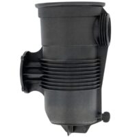 Vista laterale del corpo prefiltro ricambio per pompa piscina Challenger Pentair