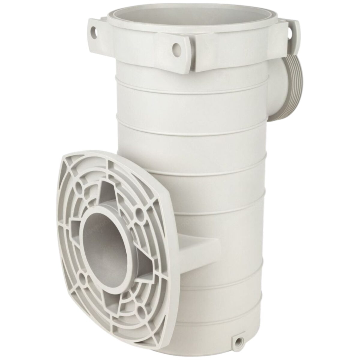 Vista posteriore del corpo prefiltro ricambio per pompa piscina Kapri Kripsol HCP3800 Hayward