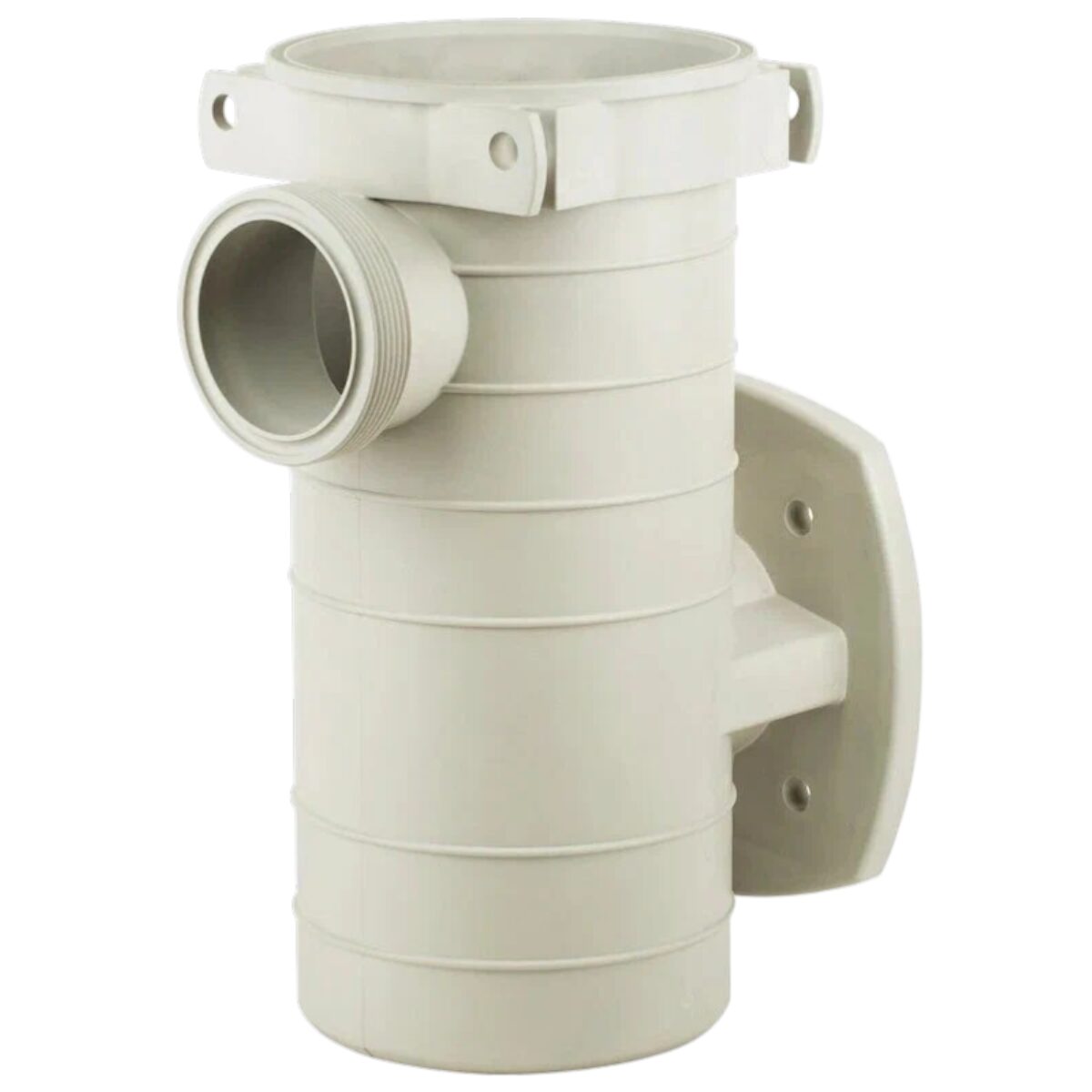 Vista frontale del corpo prefiltro ricambio per pompa piscina Kapri Kripsol HCP3800 Hayward