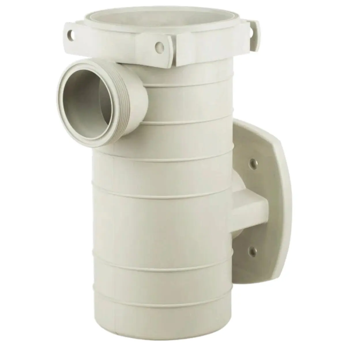 Vista frontale del corpo prefiltro ricambio per pompa piscina Kapri Kripsol HCP3800 Hayward