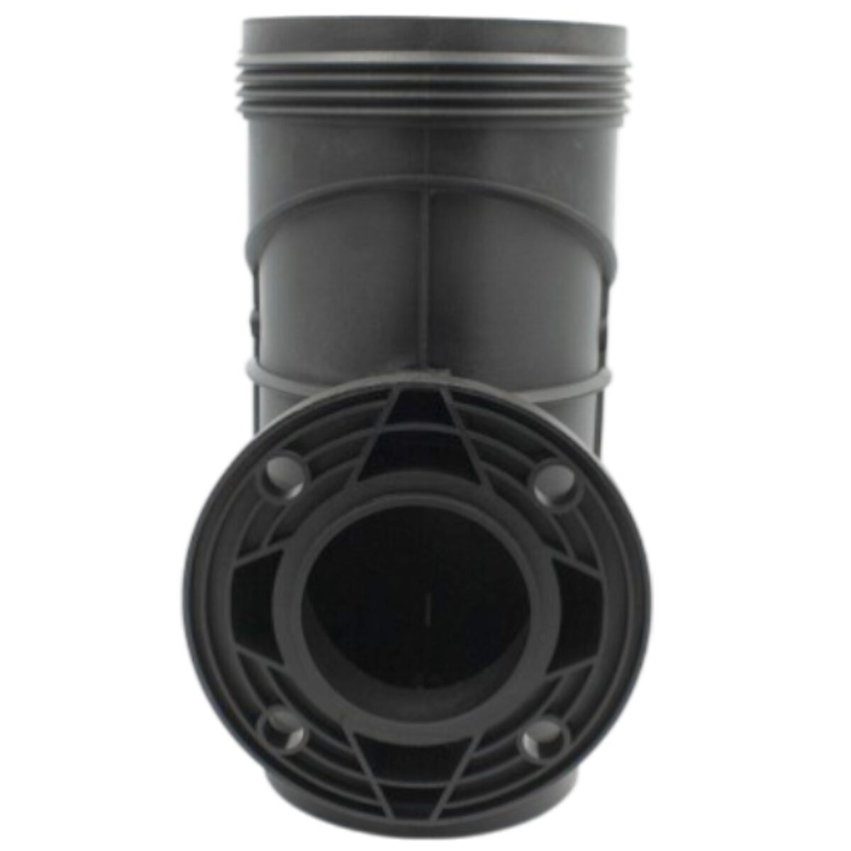 Vista posteriore del corpo prefiltro ricambio per pompa piscina Maxim Astralpool