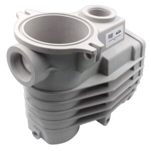 Vista frontale del corpo prefiltro ricambio per pompa piscina Ondina Kripsol