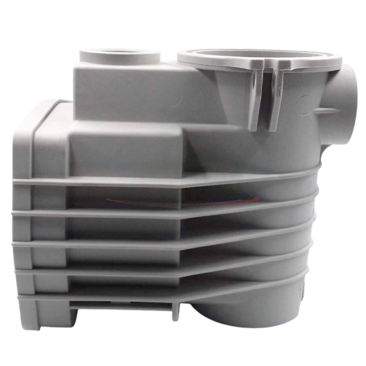 Vista laterale del corpo prefiltro ricambio per pompa piscina Ondina Kripsol