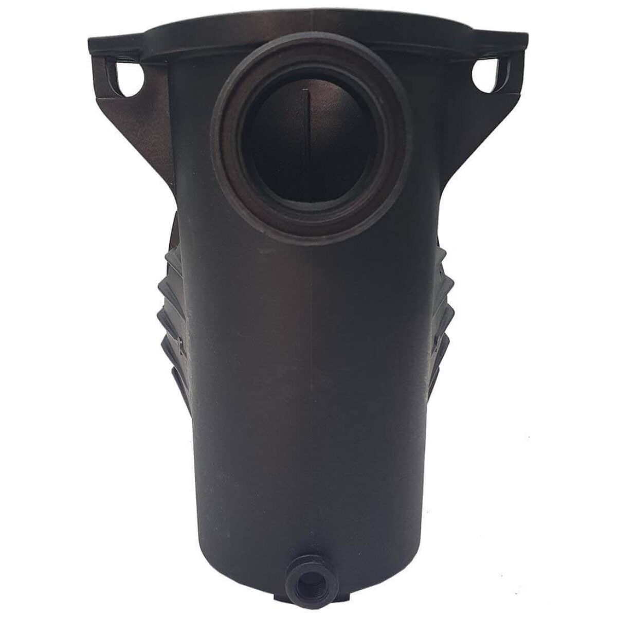 Vista frontale del corpo prefiltro ricambio per pompa piscina Optima Saci