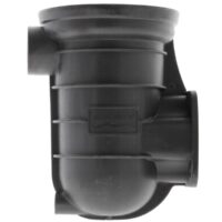 Vista laterale del corpo prefiltro ricambio per pompa piscina Sta-Rite 5P2R e La Sta-Rite Pentair