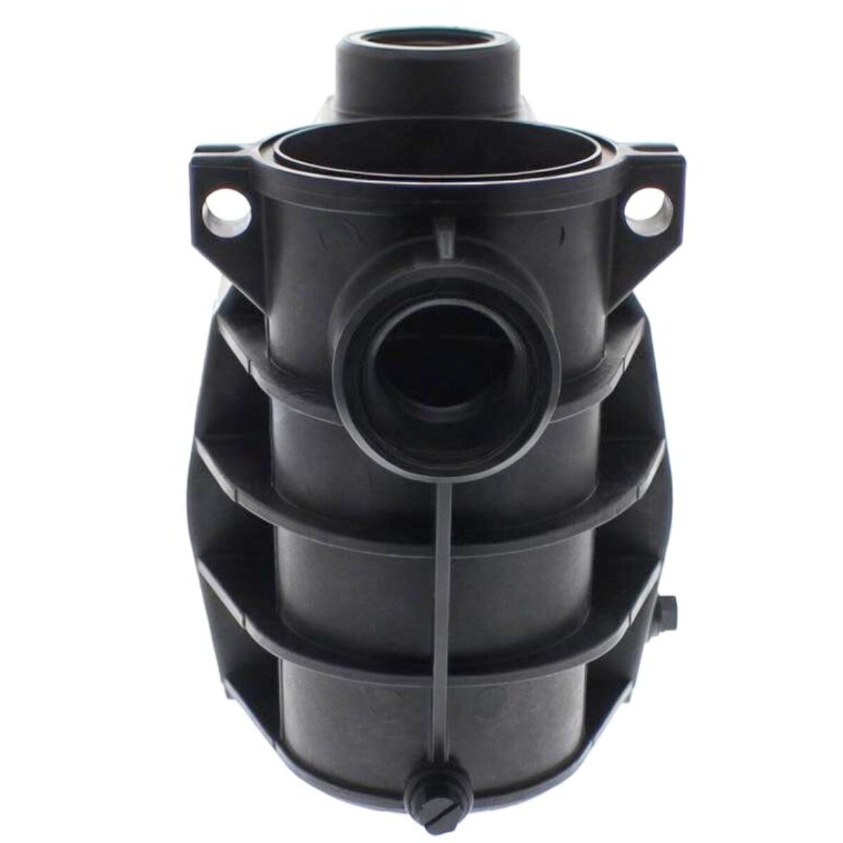 Vista frontale del corpo prefiltro ricambio per pompe piscina Max Flo Hayward