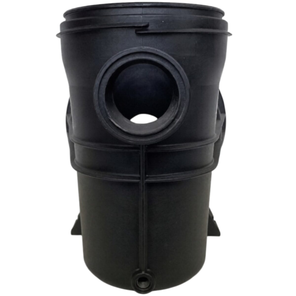 Vista frontale del corpo prefiltro ricambio per pompe piscina Silen 2 e Silen S2 Espa