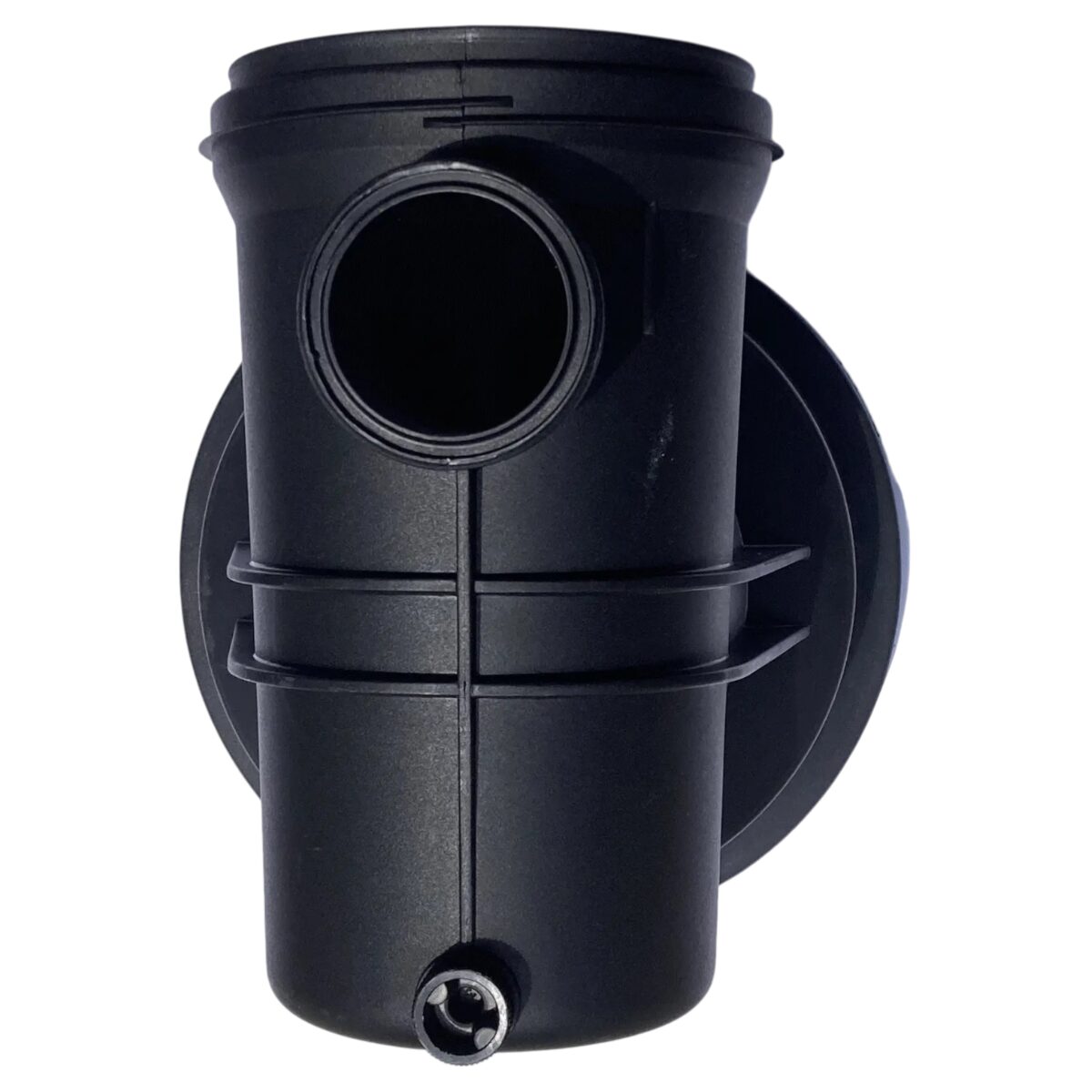 Vista frontale del corpo prefiltro ricambio per pompe piscina Silen Espa