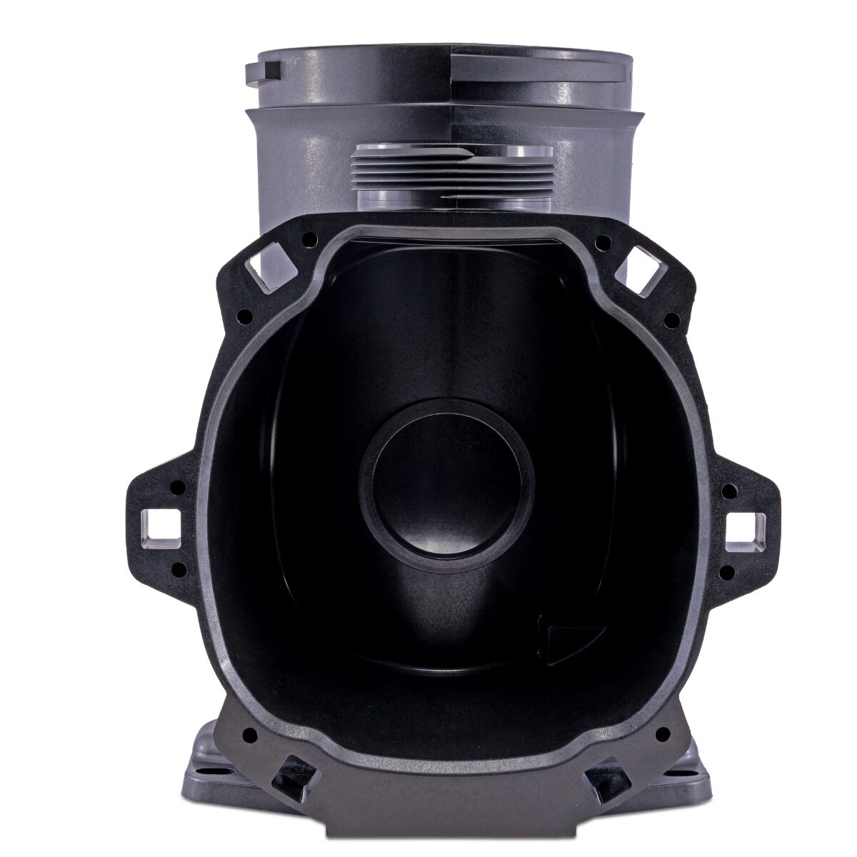 Vista posteriore del corpo prefiltro ricambio per pompe piscina Tri-star Hayward