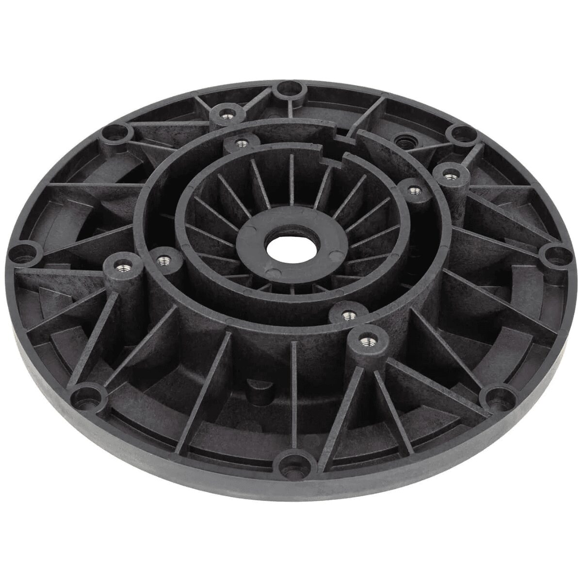 Vista frontale della flangia motore ricambio per pompe piscina Kan Plus Kripsol e HCP4000 Hayward