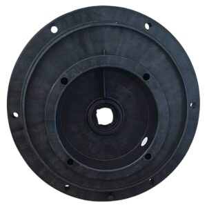 Vista frontale della flangia motore ricambio per pompe piscina Silen e Silen S Espa