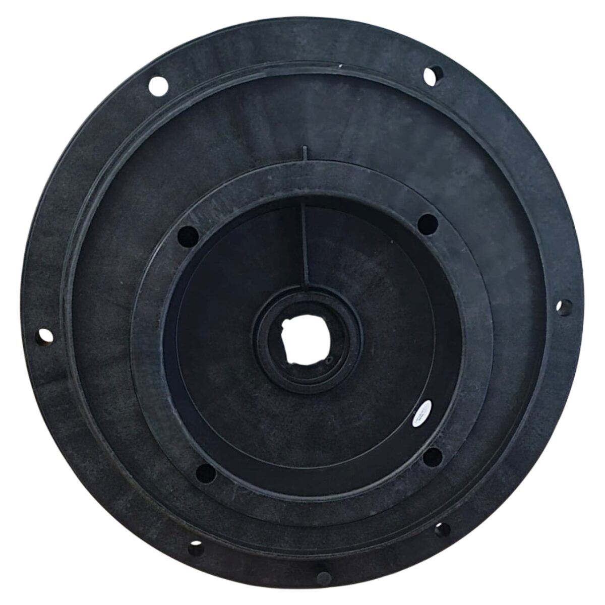 Vista frontale della flangia motore ricambio per pompe piscina Silen e Silen S Espa