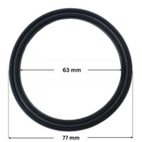 Guarnizione bocchettone ricambio per pompa piscina Tri-star Hayward con quote dimensionali: diametro esterno 77 mm e diametro interno 63 mm.
