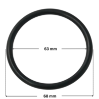 Guarnizione diffusore ricambio per pompa piscina Winner Saci con quote dimensionali: diametro interno 63 mm e diametro esterno 68 mm.