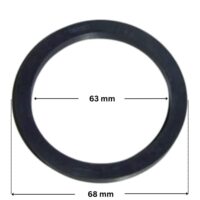 Guarnizione diffusore ricambio per pompe piscina Columbia e Glass Plus Astralpool con quote dimensionali: diametro interno 58 mm e diametro esterno 71 mm.