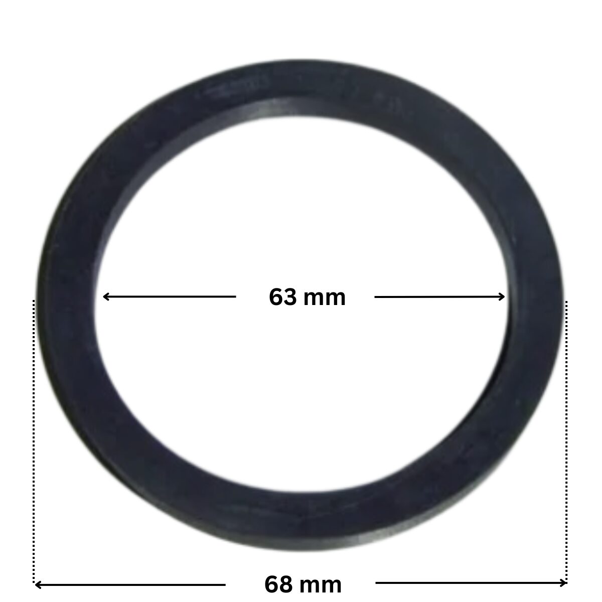 Guarnizione diffusore ricambio per pompe piscina Columbia e Glass Plus Astralpool con quote dimensionali: diametro interno 58 mm e diametro esterno 71 mm.